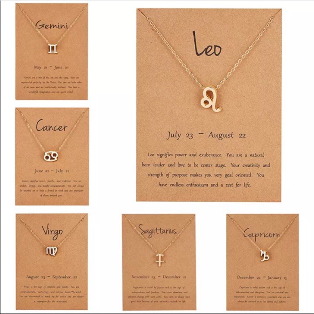zodiac sign necklaces
